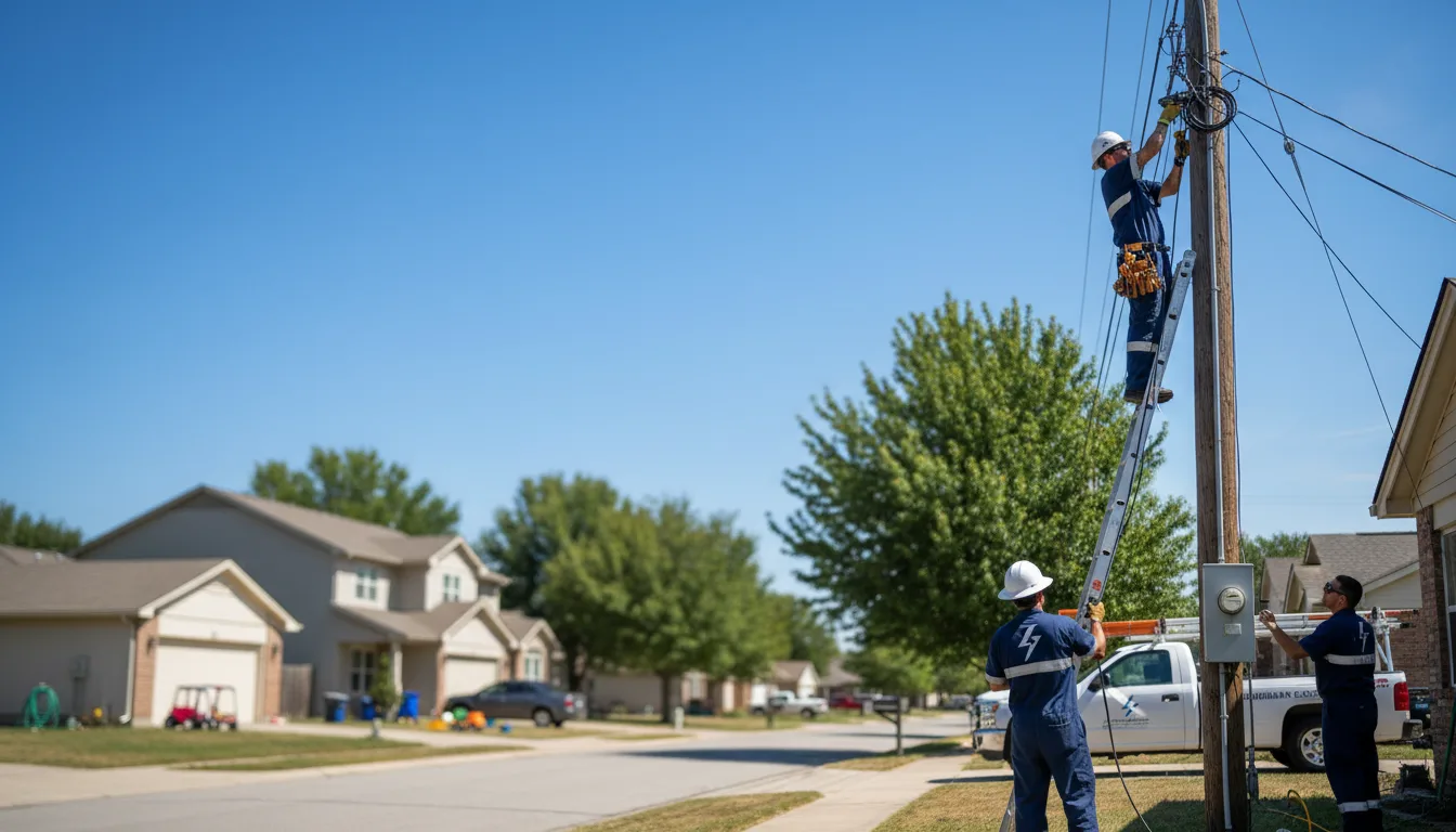 Residential electrician providing installation services in Washington, TX